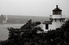 Squirrel Point Lighthouse Over Kennebec River in Maine